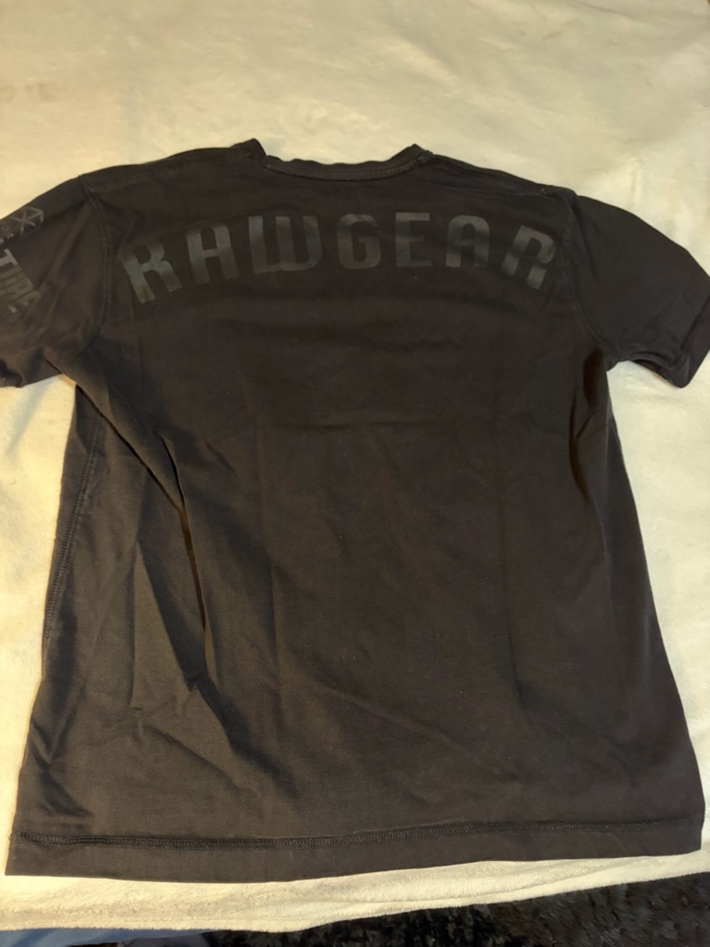 RAWGEAR Men's Black Short Sleeve Graphic Back Tee